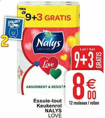 Cora Essuie-tout keukenrol nalys love aanbieding