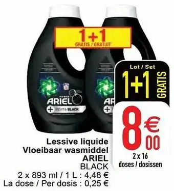 Cora Lessive liquide vloeibaar wasmiddel ariel black aanbieding