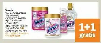 Albert Heijn Vanish vlekverwijderaars oxi advance crystal white aanbieding