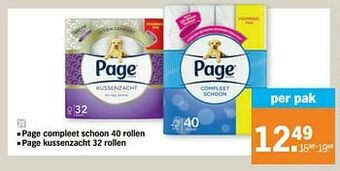 Albert Heijn Page compleet schoon page kussenzacht aanbieding
