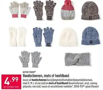 Handschoenen, muts of hoofdband
