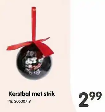 Kerstbal met strik