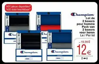 Cora Lot de 2 boxers pour homme pack van 2 boxers voor heren aanbieding