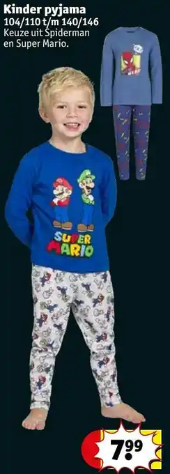 Kruidvat Kinder pyjama aanbieding