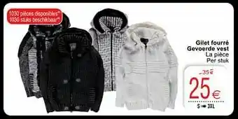 Cora Gilet fourré gevoerde vest aanbieding