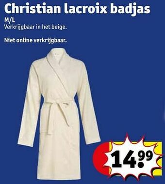 Kruidvat Christian lacroix badjas aanbieding