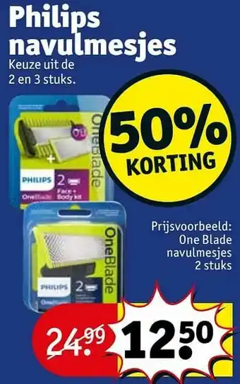 Kruidvat One blade navulmesjes aanbieding