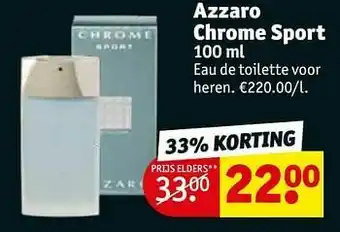 Kruidvat Azzaro chrome sport edt aanbieding