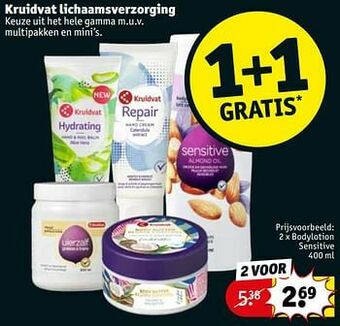 Kruidvat Bodylotion sensitive aanbieding