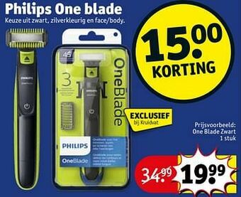 Kruidvat One blade zwart aanbieding