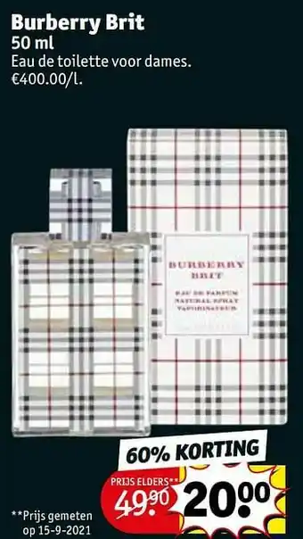 Kruidvat Burberry brit edt aanbieding