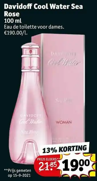 Kruidvat Davidoff cool water sea rose edt aanbieding
