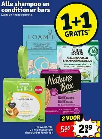 Kruidvat Kruidvat natures shampoo bar repair aanbieding