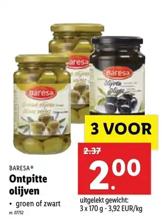 Lidl Baresa Ontpitte olijven aanbieding