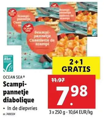 Lidl Ocean Sea Scampi pannetje diabolique aanbieding