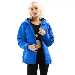 Decathlon Dames Lifestyle waterbestendig puffer jack Globe-W Blauw aanbieding