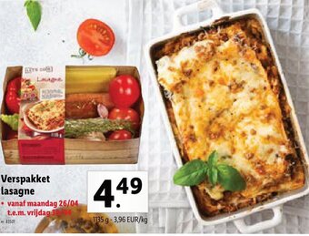 Verspakket lasagne