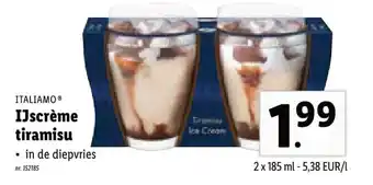 Lidl IJscrème tiramisu aanbieding