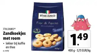 Lidl Italiamo Zandkoekjes met room aanbieding