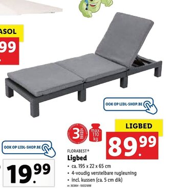 Lidl Florabest Ligbed aanbieding