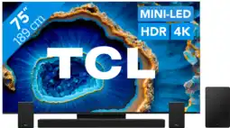 Coolblue TCL QD Mini-LED 75C803 (2023) + TCL Q85H aanbieding