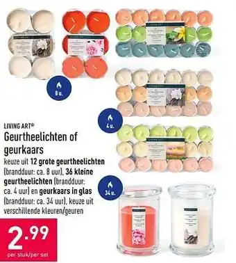 ALDI Geurtheelichten of geurkaars aanbieding