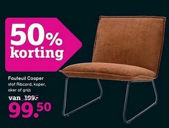 Leen Bakker Fauteuil cooper aanbieding