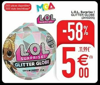 Cora L.o.l. surprise ! glitter globe aanbieding