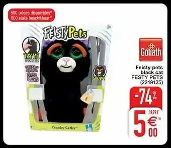 Cora Feisty pets black cat festy pets aanbieding
