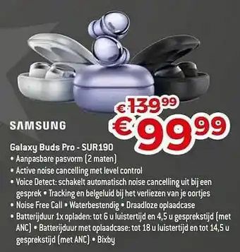 Exellent Samsung galaxy buds pro - sur190 aanbieding