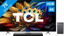 Coolblue TCL QLED 75C61B + TCL S55H 2.1 Soundbar aanbieding