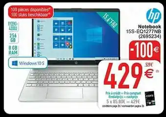 Cora Hp notebook 15s-eq1277nb aanbieding