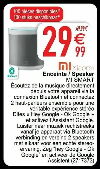 Cora Xiaomi enceinte - speaker mi smart aanbieding