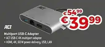 Exellent Act multiport usb-c adapter aanbieding