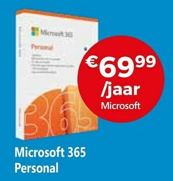 Exellent Microsoft 365 personal aanbieding