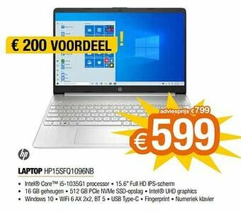 Expert Hp laptop hp15sfq1096nb aanbieding