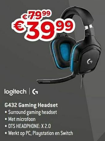 Exellent Logitech g432 gaming headset aanbieding