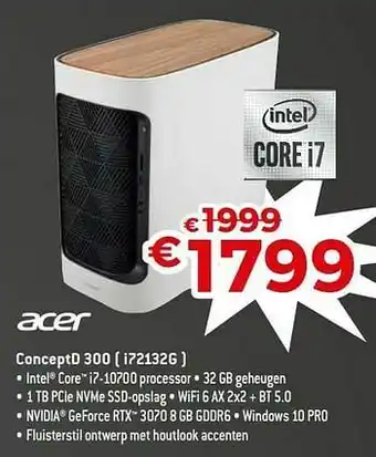 Exellent Acer conceptd 300 i72132g aanbieding