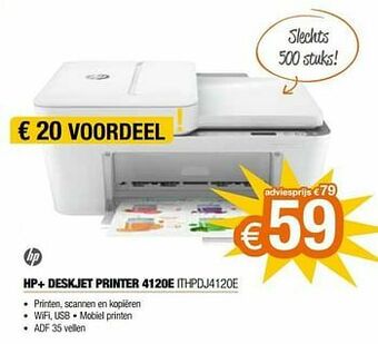 Expert Hp+ deskjet printer 4120e ithpdj4120e aanbieding