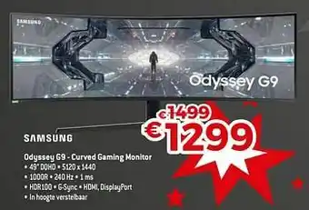 Exellent Samsung odyssey g9 - curved gaming monitor aanbieding