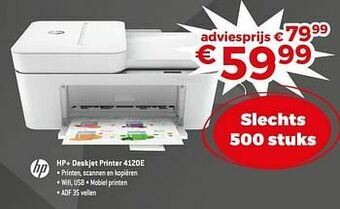 Exellent Hp+ deskjet printer 4120e aanbieding