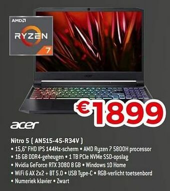 Exellent Acer nitro 5 (an515-45-r34v aanbieding
