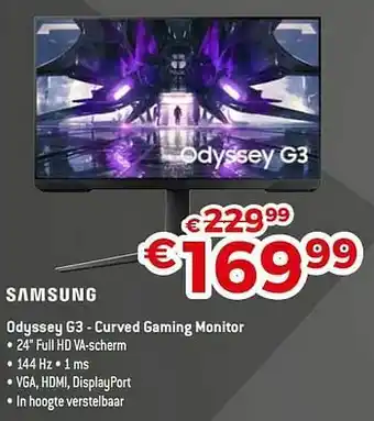Exellent Samsung odyssey g3 - curved gaming monitor aanbieding