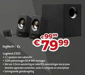 Exellent Logitech z533 aanbieding