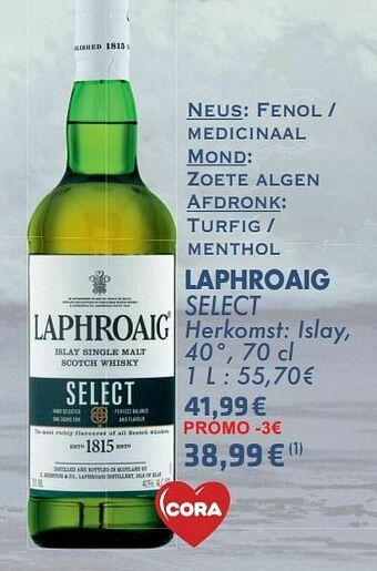 Cora Laphroaig select aanbieding