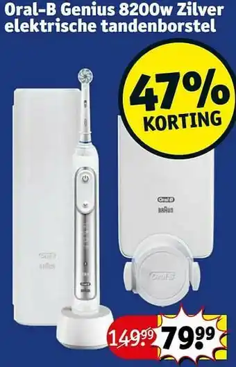 Oral-b genius 8200w zilver elektrische tandenborstel
