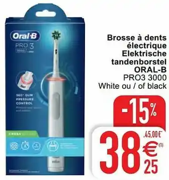 Cora Brosse à dents électrique elektrische tandenborstel oral-b pro3 3000 aanbieding