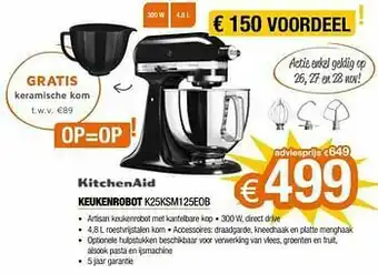 Expert Kitchenaid keukenrobot k25ksm125eob aanbieding
