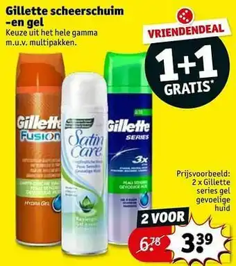 Kruidvat Gillette series gel gevoelige huid aanbieding