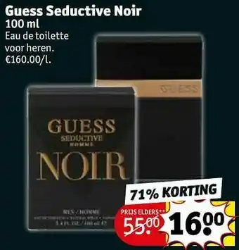 Kruidvat Guess seductive noir edt aanbieding